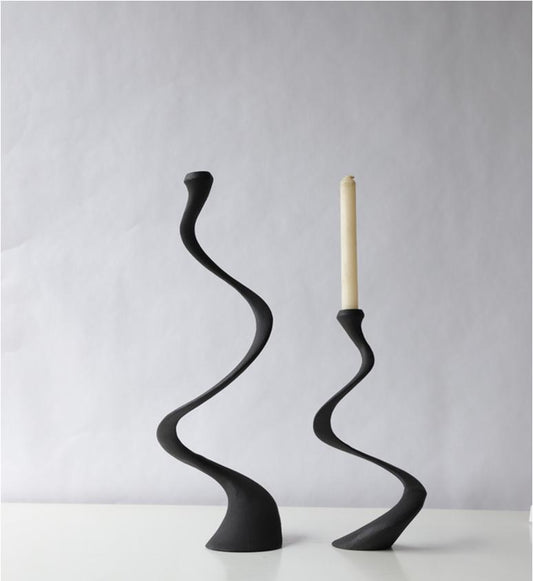 Zinc candle holder