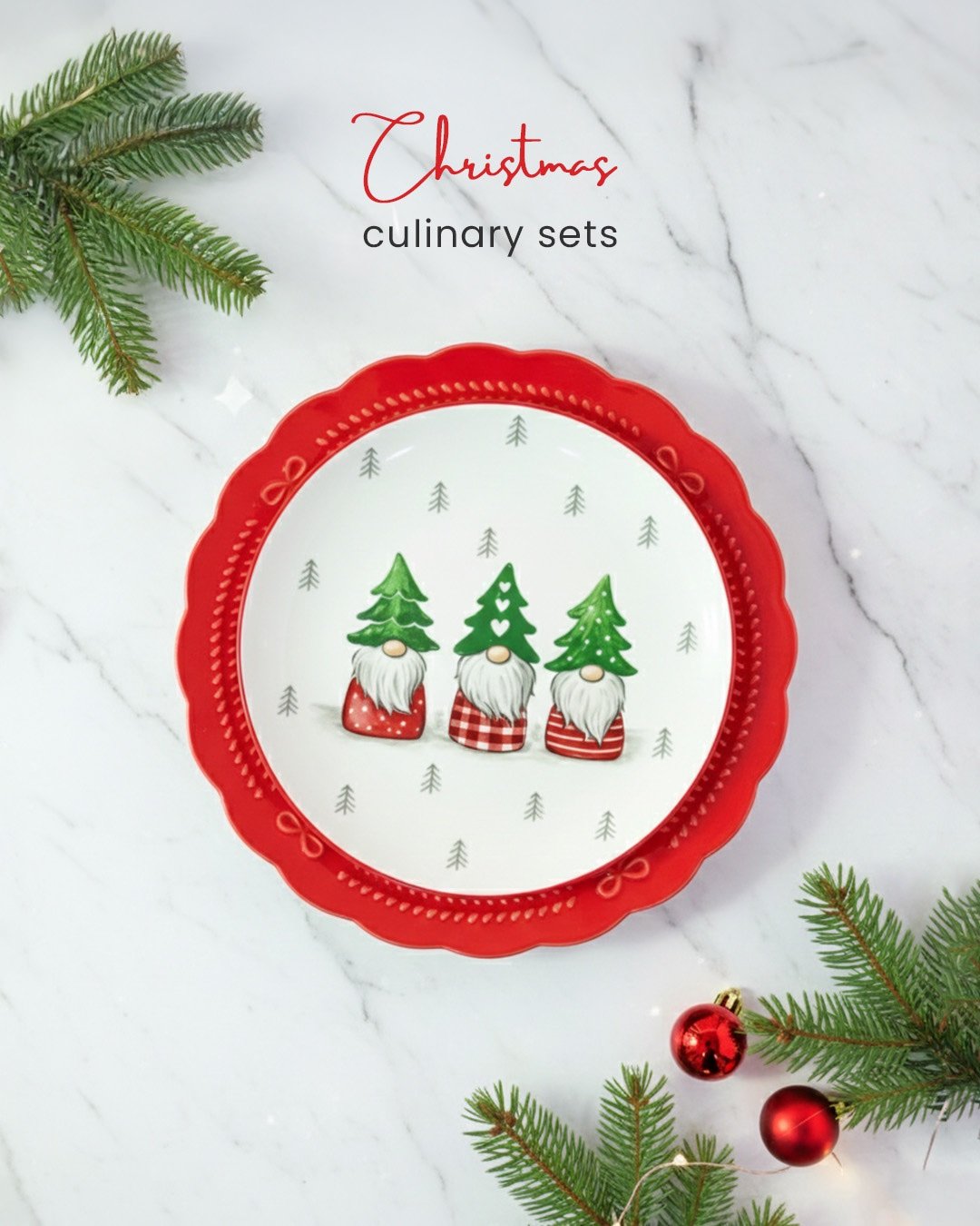 Christmas dessert plate