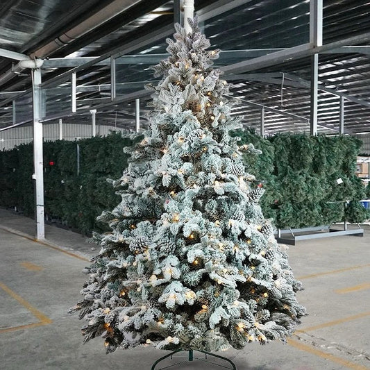 Flocking white Christmas tree
