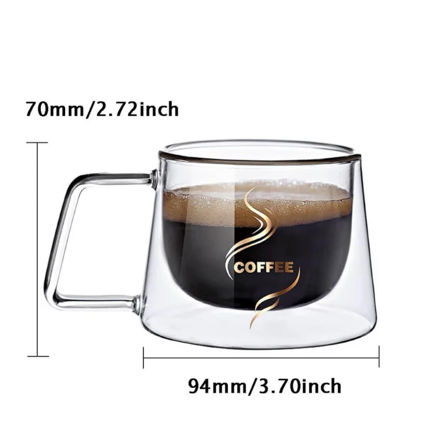 DOUBLE-LAYER HIGH BOROSILICATE COFFEE CUP