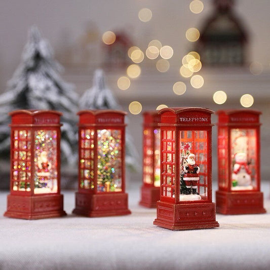 Globe Snow Lantern Christmas Lighted Water with Musical Glitter Santa Battery