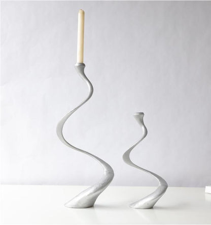 Zinc candle holder