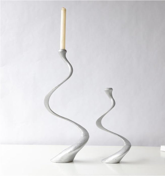 Zinc candle holder