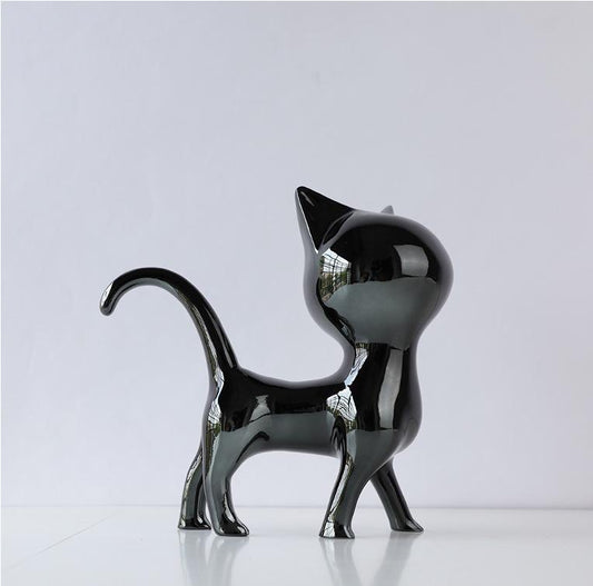 Resin Cat sculpture