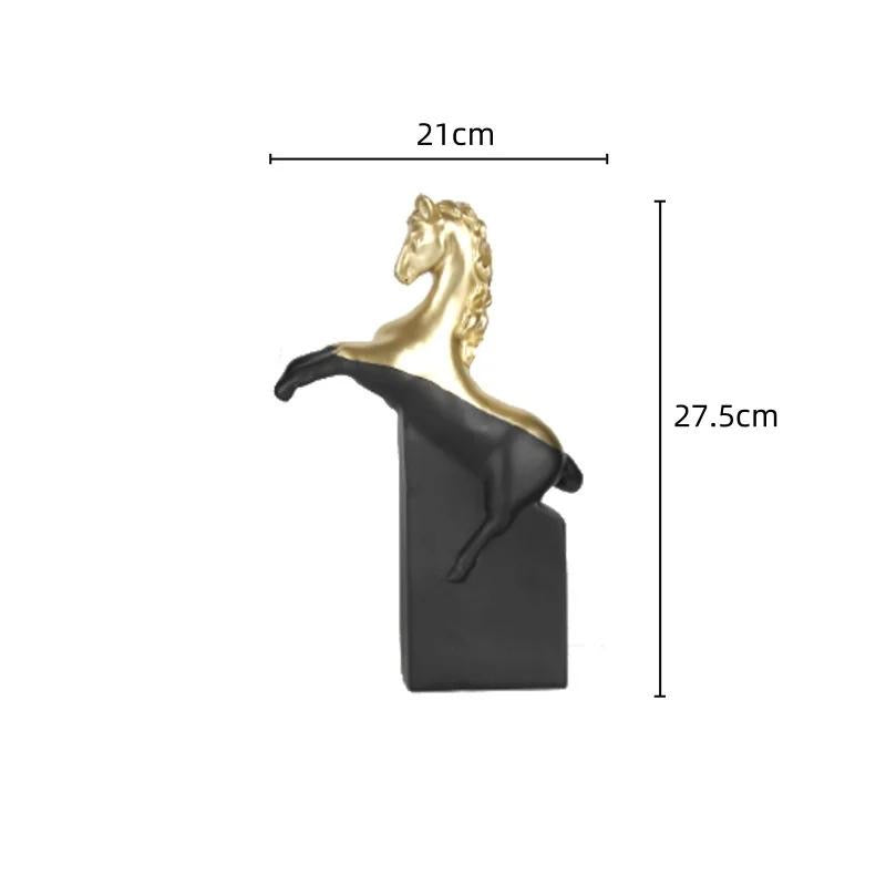 Resin black and Gold Horses