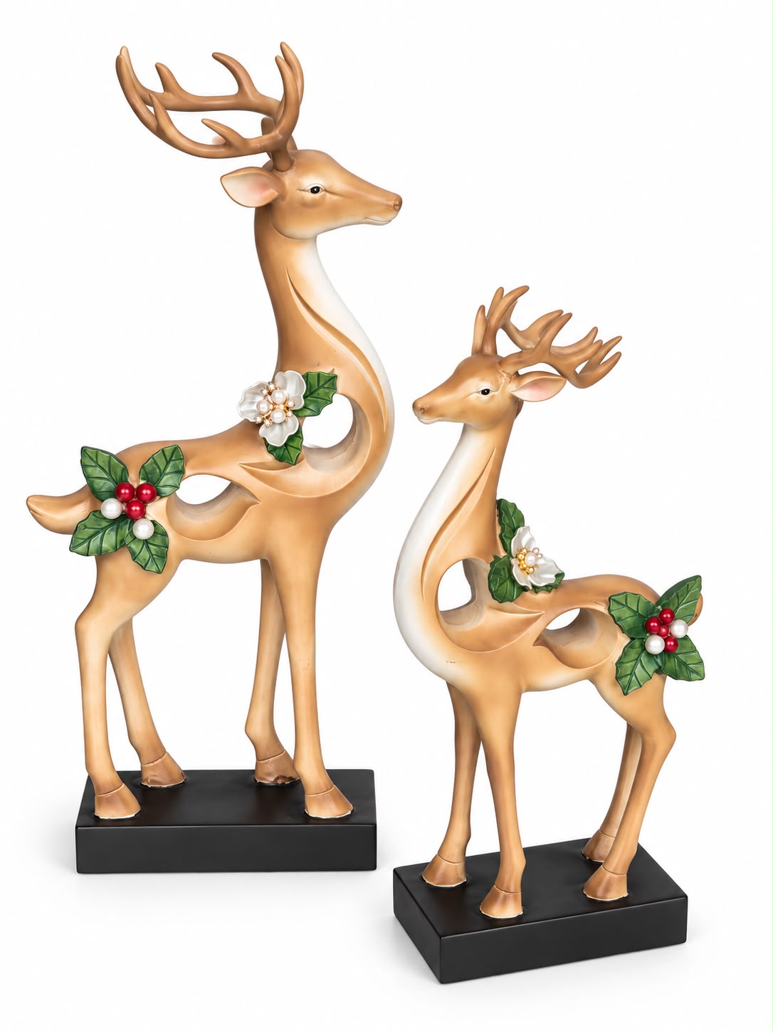 Christmas resin set of two
