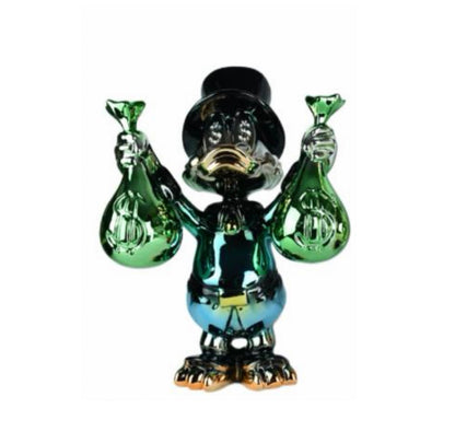 Famous Cartoon Art Sculpture Electroplating Rich Donald Duck