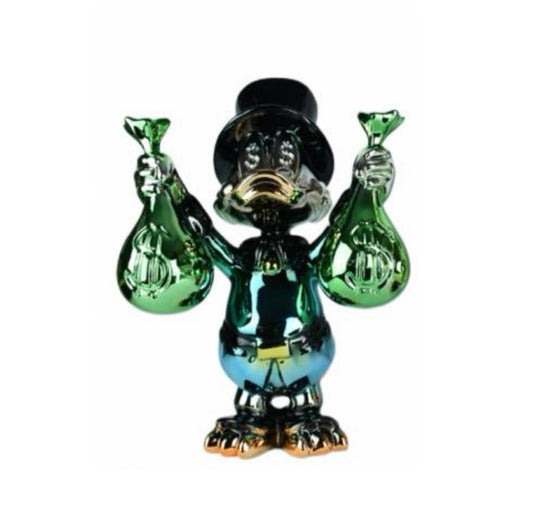 Famous Cartoon Art Sculpture Electroplating Rich Donald Duck