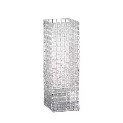 Luxury clear : amber/grey/transparent flower vase set of 2