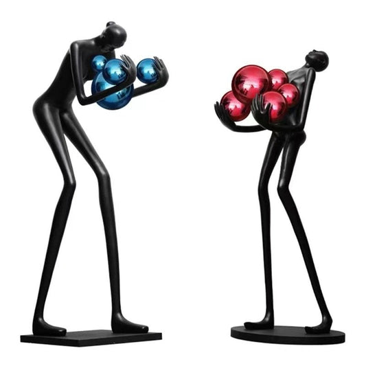 Human-shaped large body decoration art sculpture ball resin