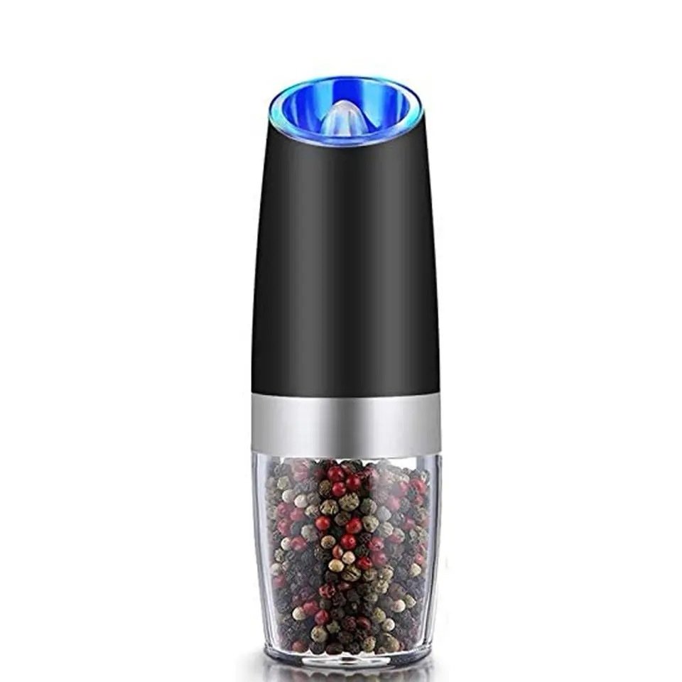 Gravity Electric Salt and Pepper Grinder Set Automatic Pepper and Salt Mill Grinder Battery-Operated with Adjustable Coarseness