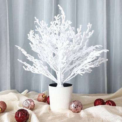 Pvc white flocking tree