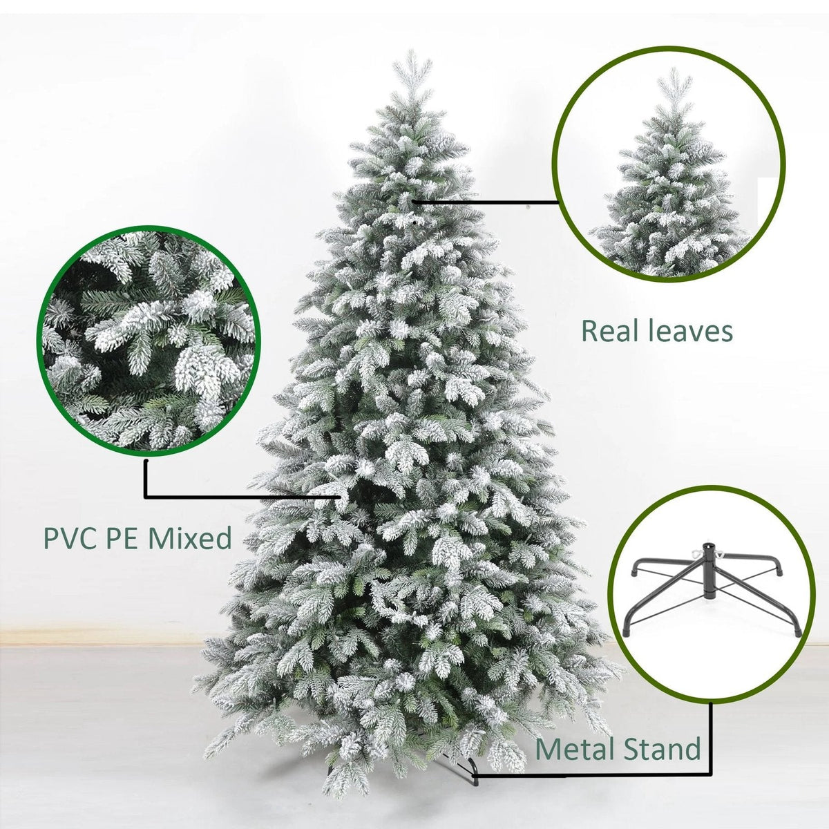 Flocking white Christmas tree