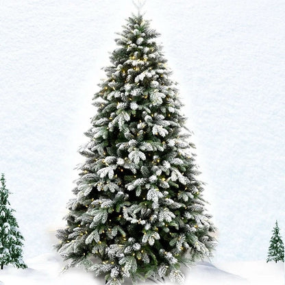 Flocking white Christmas tree