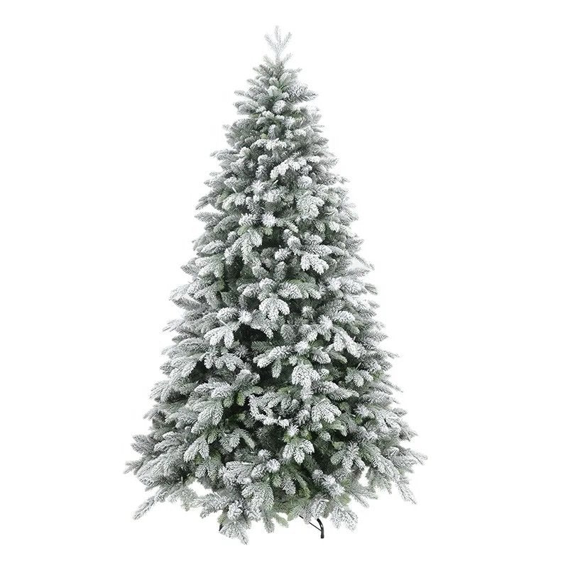 Flocking white Christmas tree