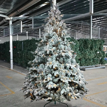 Flocking white Christmas tree