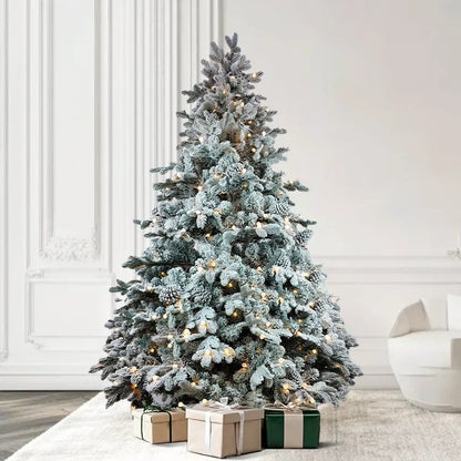 Flocking white Christmas tree
