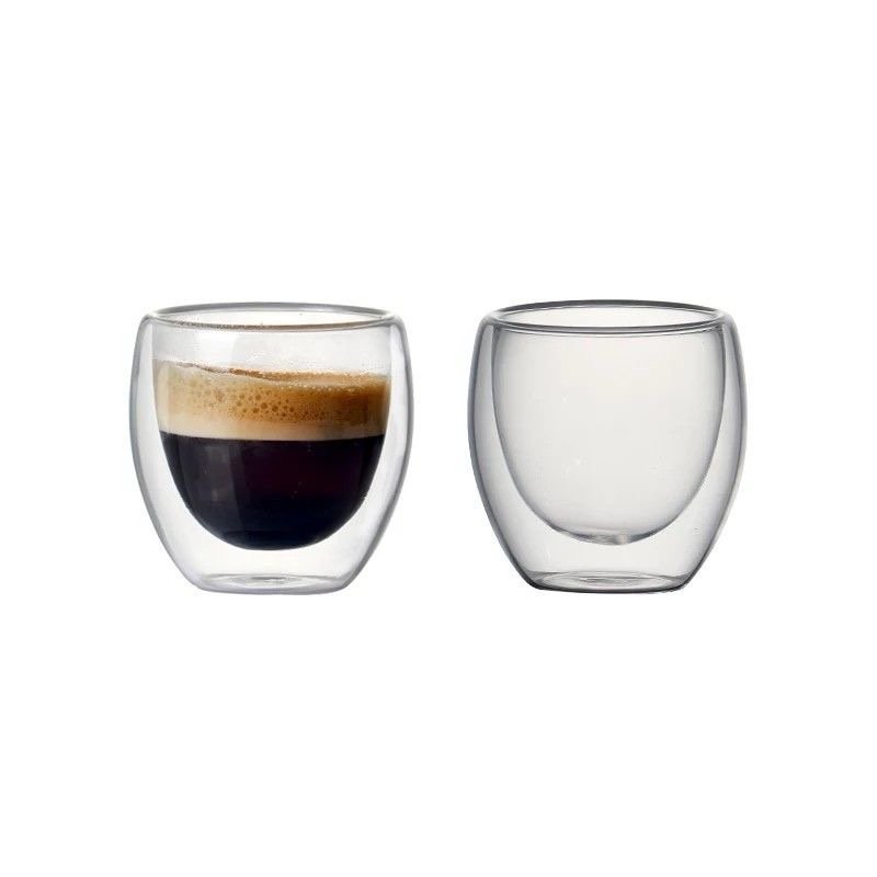 Ecooe Double Wall Glass Espresso Coffee Cups