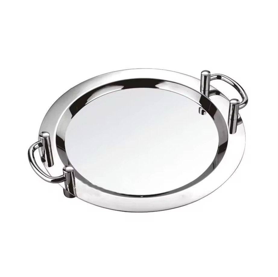 Stainless Tray with handle (Gold/Silver)