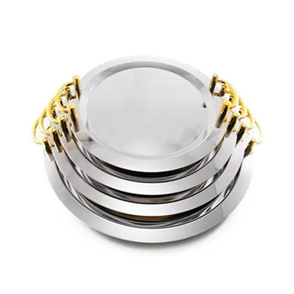 Stainless Tray with handle (Gold/Silver)