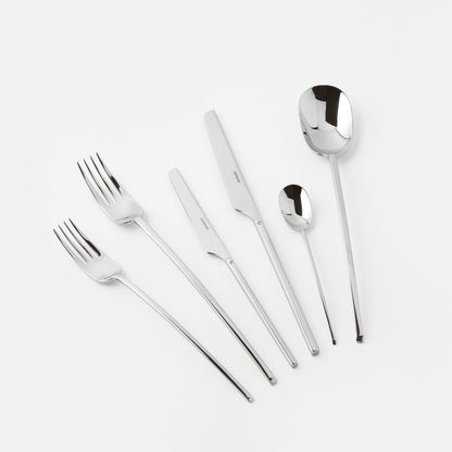 Cutlery set, 36 pieces
6 table spoons, 6 table forks, 6 table knives, 6 dessert forks, 6 dessert knives, 6 tea spoons  - handle type: Solid Handle