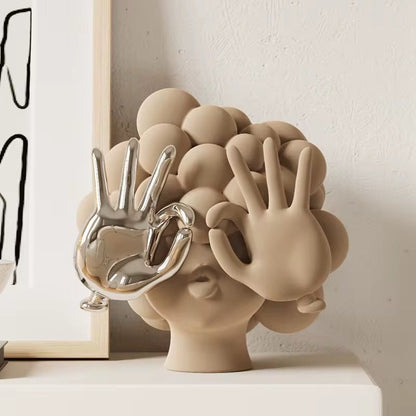 Abstract girl sculpture